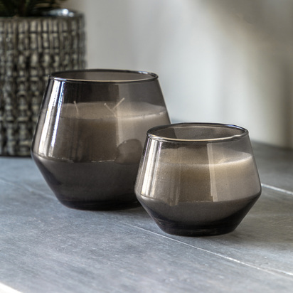 Studio Glass Filled Candle Smoke Black Tea & Bergamot 2pk