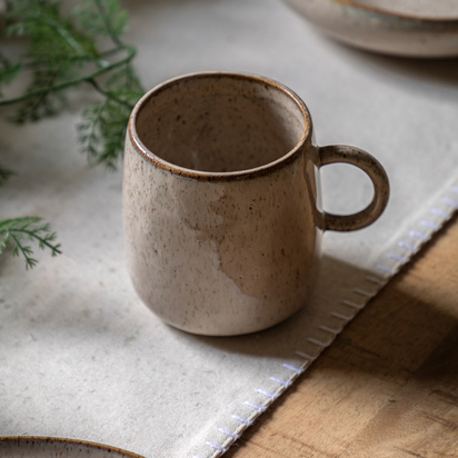 Studio Speckle Glaze Mug Oatmeal (4pk)