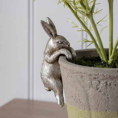 Marlow Hare Pot Hanger Silver (2pk)