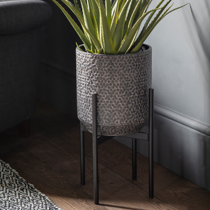Studio Anders Metal Planter Black 260x510mm  - Large