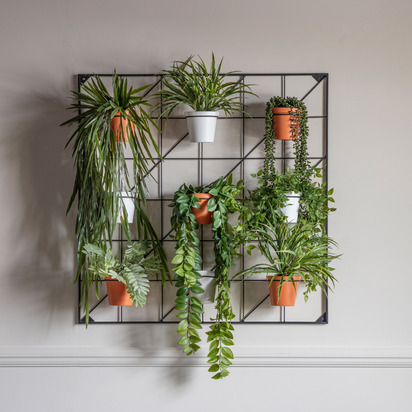 Studio Carlos Wall Planters x9 White & Ter 900x150x900mm  - Large