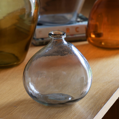 Blenheim Handblown Glass Vase Smoke 220mm