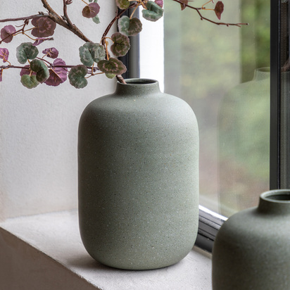 Burhurst Cast Metal Vase Olive  - Large