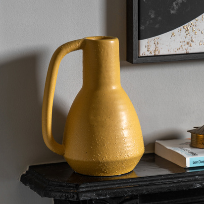 Glenwood Ceramic Vase Mustard H210mm  - Small