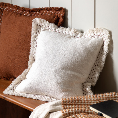 Burport Cushion Ivory 450x450mm Poly Filled