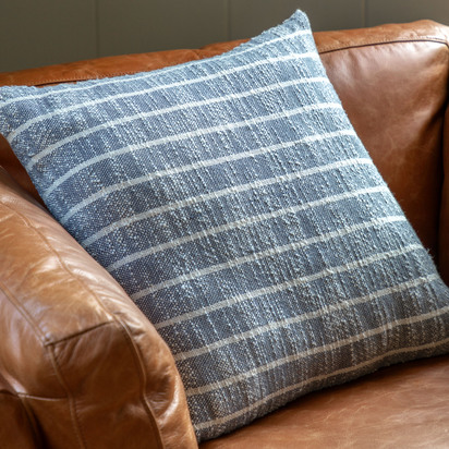 Faircombe Stripe Cushion Ink 450x450mm Poly Filled