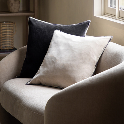 Fencroft Velvet Cushion Taupe 500x500mm Poly Filled