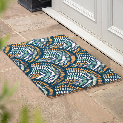 Cranstead Navy Peacock Doormat 600x900mm