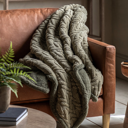 Rivington Sherpa Throw Sage