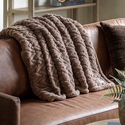 Rivington Sherpa Throw Taupe