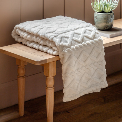 Langview Cable Knit Cream 130x170cm
