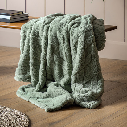 Langview Cross Knit Aspen Green 130x170cm
