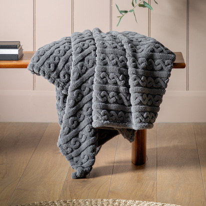 Langview Twist Knit Grey 130x170cm