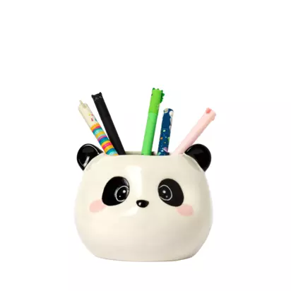 Legami Ceramic Panda Pen Pot, Multi Multi | Height cm: 8Weight g: 335Width cm: 11Depth cm: 11
