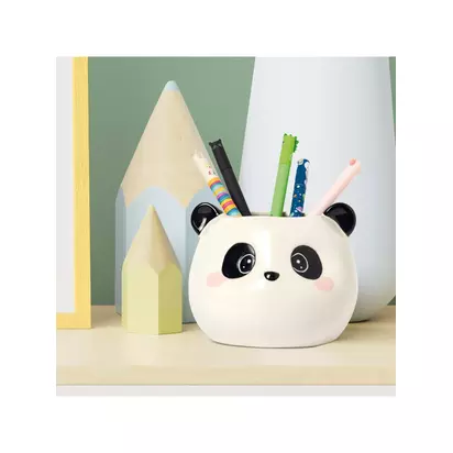 Legami Ceramic Panda Pen Pot, Multi Multi | Height cm: 8Weight g: 335Width cm: 11Depth cm: 11