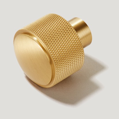 HUMBOLDT Knurled Button Knob - Brass - Cabinet Knob Only