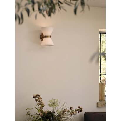 Renwick aged brass wall light