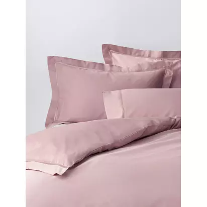 John Lewis Garda Egyptian Cotton Sateen Bedding, 400 Thread Count Pink | L75 x W50cm