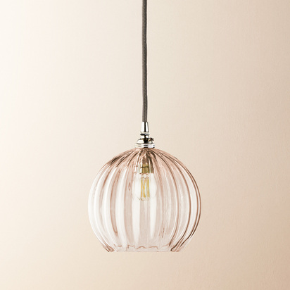 Regular Pumpkin glass shade in clear glass