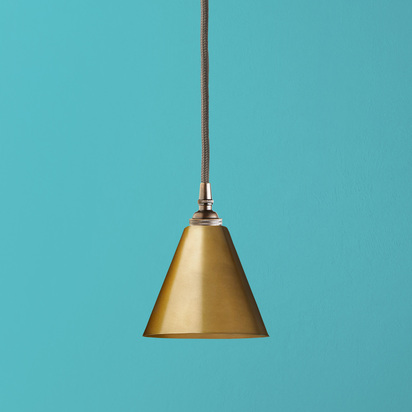 Stanlette pendant shade in antique brass