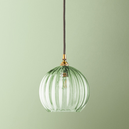 Regular Pumpkin glass shade in clear glass