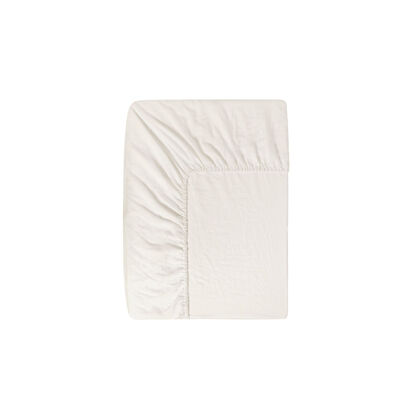 Loaf | Lazy | King Linen Fitted Sheet | Oat Milk