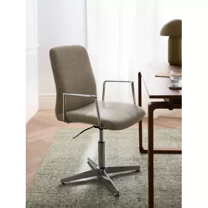 John Lewis Auden Office Chair, Natural Lake Natural | 62.50 x 59 x 93-107