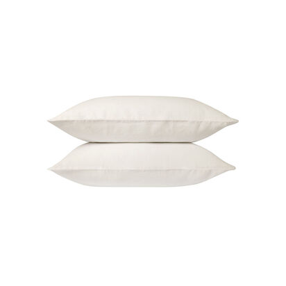 Loaf Lazy Linen Set of 2 Pillowcases in Oat Milk | Cotton Bedding | Medium
