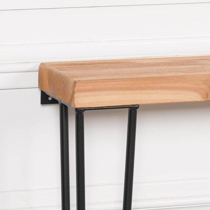 Rustic Wooden Hairpin Hall Table Console 92cm