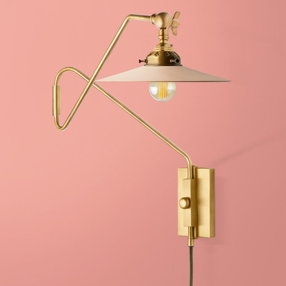 Cooper Wall Fitting in Antique Brass