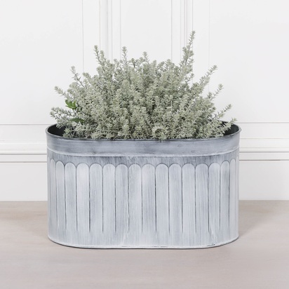 Arched Pattern Metal Planter - Medium