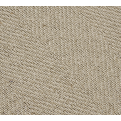 Glin Linen Ottoman - Wild Oats Wide Herringbone