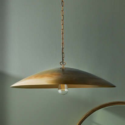 Supermoon pendant in antiqued brass