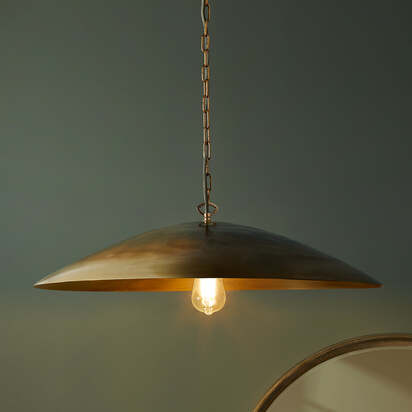 Supermoon pendant in antiqued brass