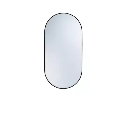 hib. Fusion Pill 40 Bathroom Mirror Black | H80 x W40 x D2.50cm