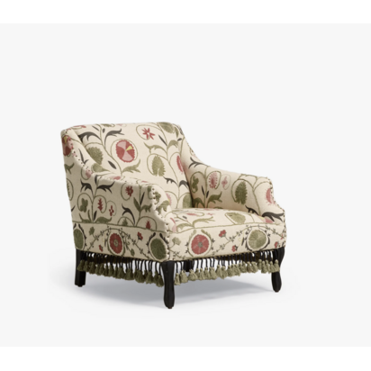 Tarma Sheki Cotton Armchair - Olive