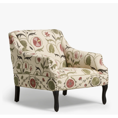 Tarma Sheki Cotton Armchair - Olive