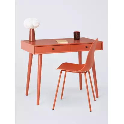 John Lewis Spindle Desk Burnt Orange | H76 x W95 x D55cm