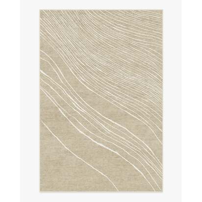 Dune Stone & Ivory Flatwoven Rug by The Local Project - 185 x 275 cm - Rug + Pad System