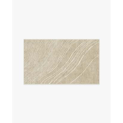 Dune Stone & Ivory Flatwoven Rug by The Local Project - 90 x 150 cm - Rug + Cushioned Pad System