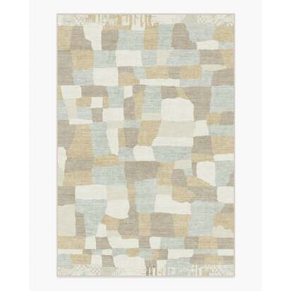 Boulder Neutral & Grey Flatwoven Rug by The Local Project - 200 x 290 cm - Rug + Pad System
