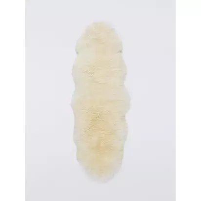 John Lewis Premium New Zealand Double Sheepskin Rug Natural | L190 x W55 x D6cm