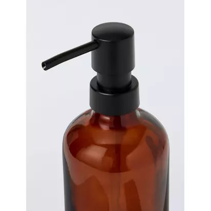 John Lewis Glass Soap Dispenser, Auburn | 20 x 7 x 7 cm