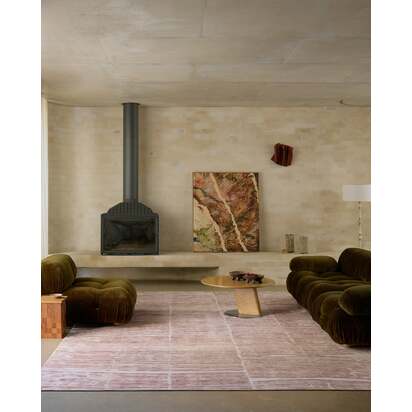 Tierra Clay Flatwoven Rug by The Local Project - 90 x 150 cm - Rug + Cushioned Pad System