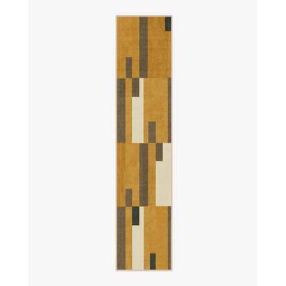 Corso Ochre Flatwoven Rug by The Local Project - 75 x 365 cm - Rug + Pad System