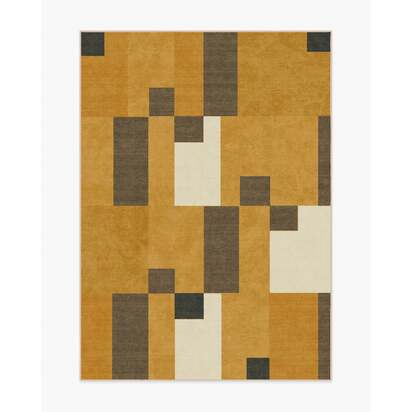 Corso Ochre Flatwoven Rug by The Local Project - 150 x 215 cm - Rug + Pad System