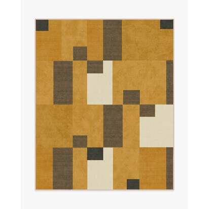Corso Ochre Flatwoven Rug by The Local Project - 245 x 305 cm - Rug + Pad System