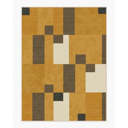 Corso Ochre Flatwoven Rug by The Local Project - 275 x 365 cm - Rug + Pad System