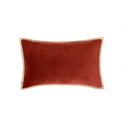 Loaf | Bordy Edge | 40 x 66 cm Velvet Cushion | Terracotta