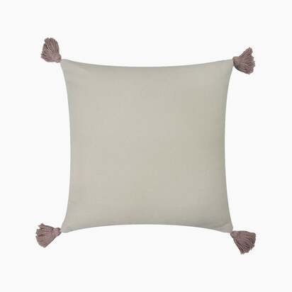 Zain Cotton Slub Cushion | "Off White,Coral"